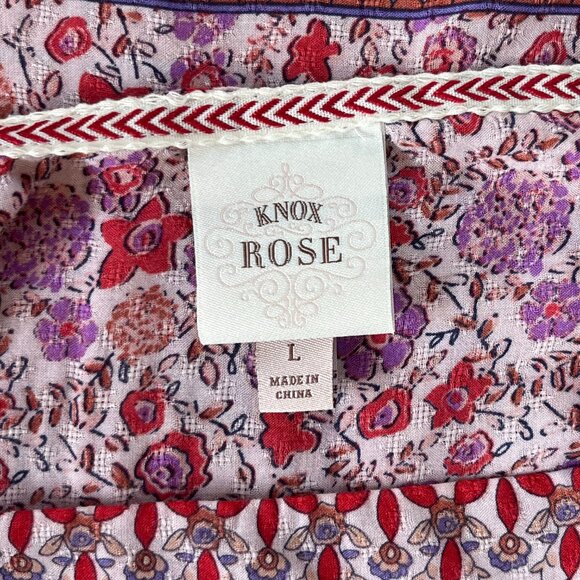 Knox Rose Floral V-Neck Ruffle Blouse - Picture 4 of 5